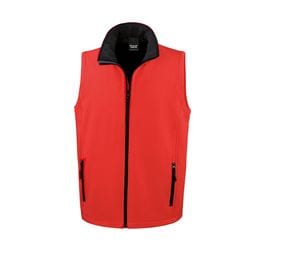 RESULT RS232 - Mens Printable Soft-Shell Bodywarmer Red / Black