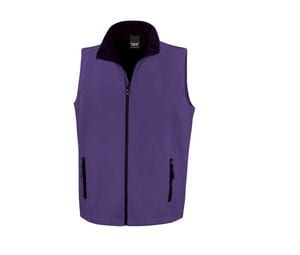 RESULT RS232 - Mens Printable Soft-Shell Bodywarmer Purple/ Black