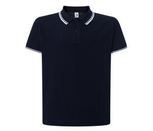 JHK JK205 - Contrast men's polo shirt Navy / White