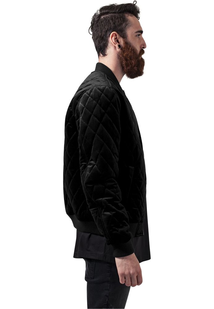 Urban Classics TB1452C - Diamond Quilt Velvet Jacket Men