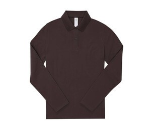 B&C BCW462 - Ladies' long sleeve poloshirt Roasted Coffee