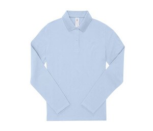 B&C BCW462 - Ladies' long sleeve poloshirt Blush Blue